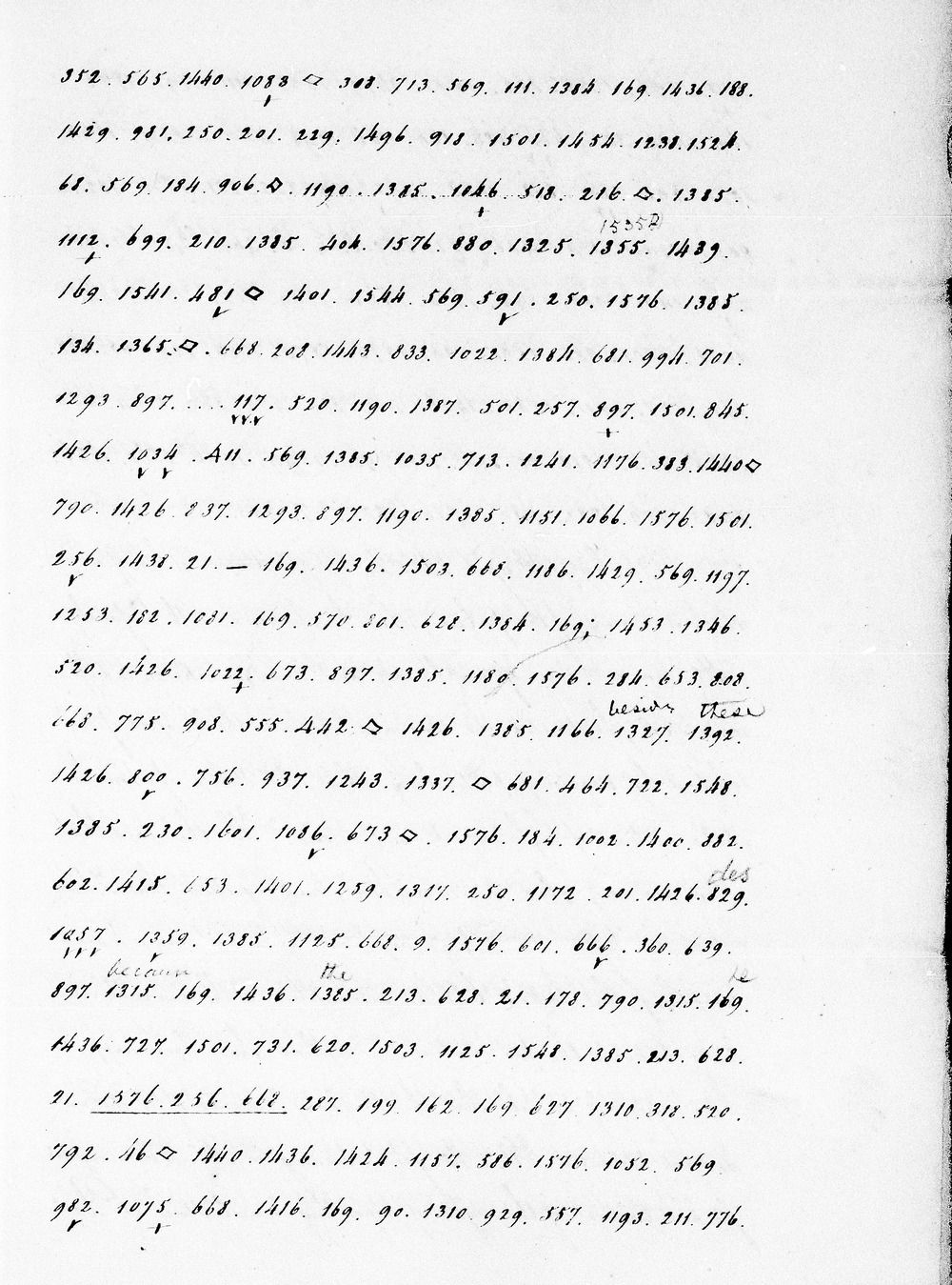 NARA image M31-027-0114, p. 5 of the Notes (duplicate): the cipher passage. NARA microfilm, public domain.